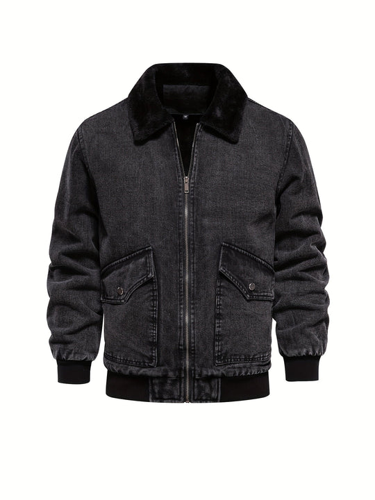 Denim-Fleece-Jacke für Herren