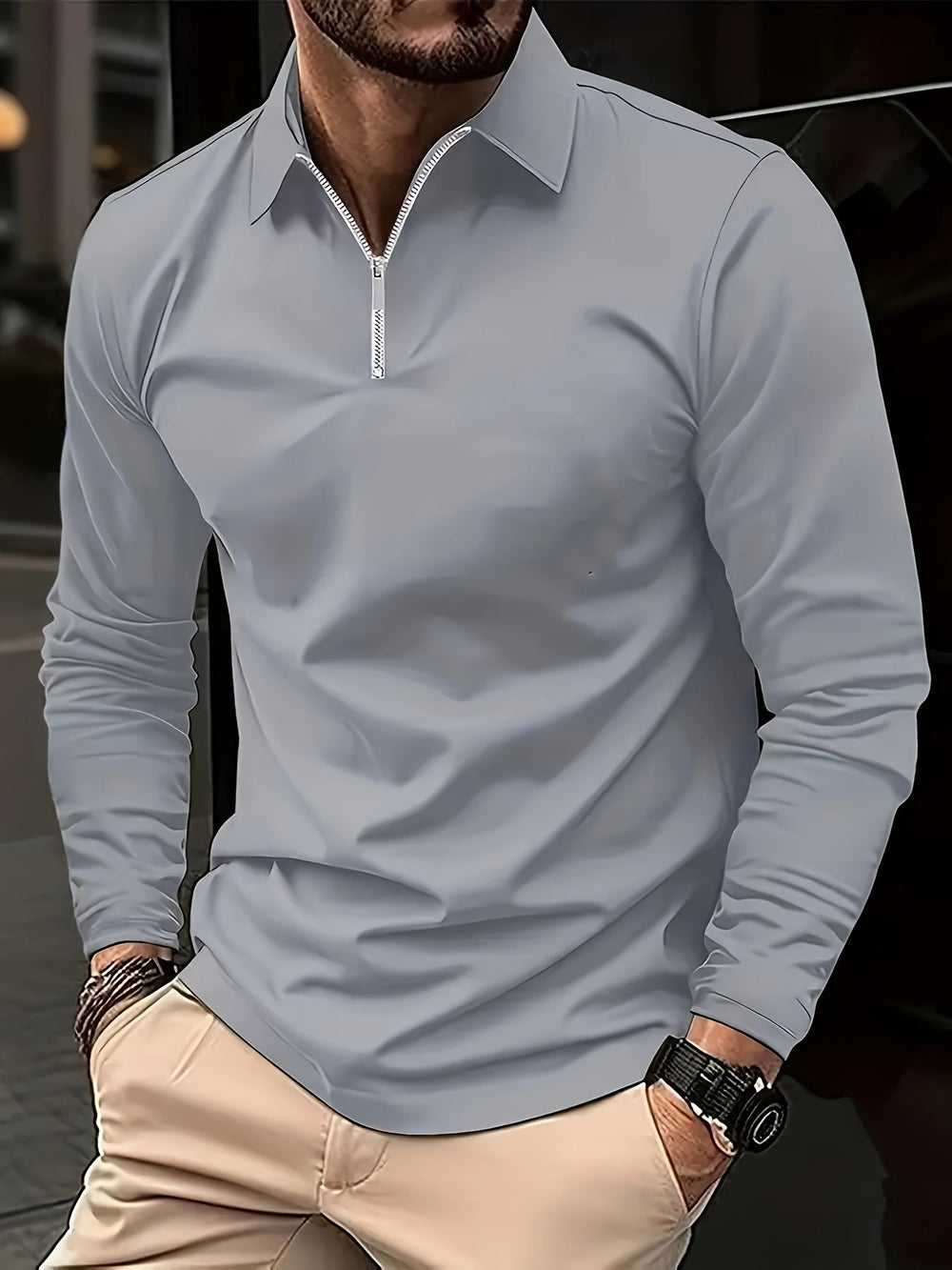 Zip-up Shirt für Männer