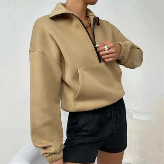 Half-Zip Pullover für Damen