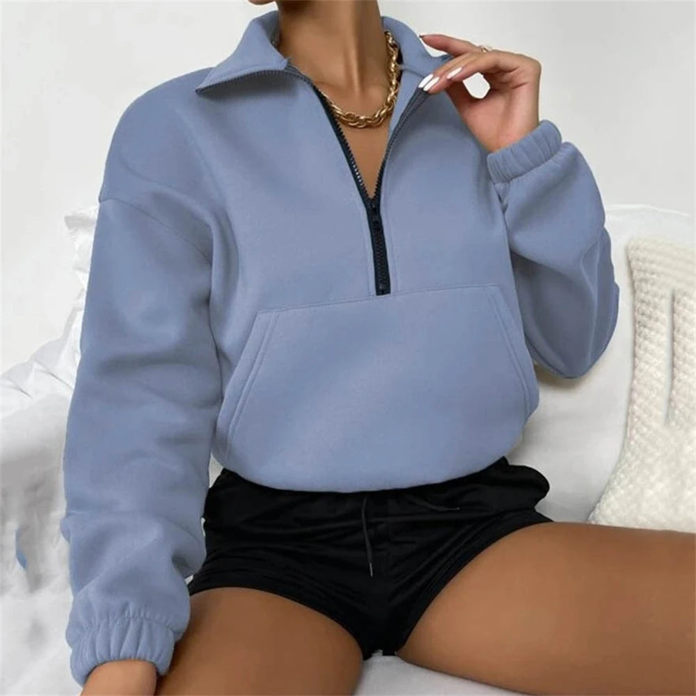 Half-Zip Pullover für Damen