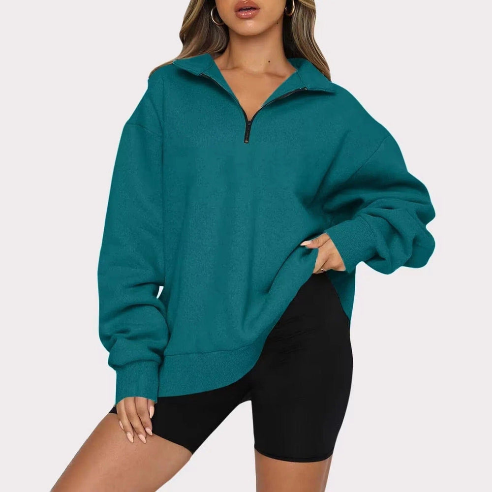 Lässiger Damen-Pullover mit Reißverschluss