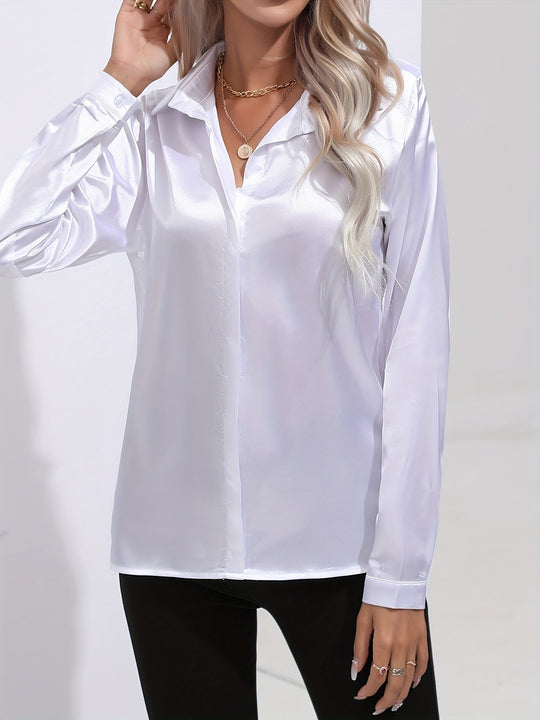 Elegante Satinbluse für Damen