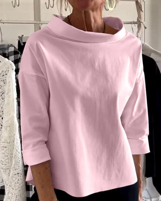 Elegantes Top mit hohem Kragen für Damen