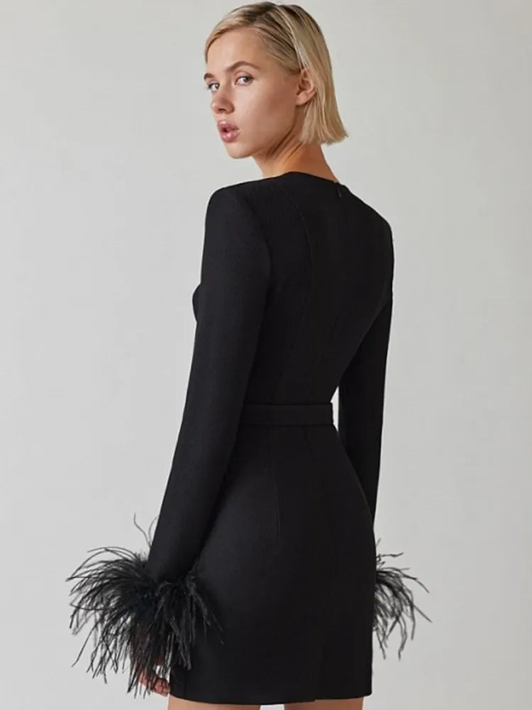 Langärmeliges Kleid für Damen