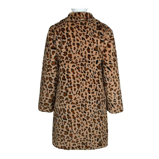 Leopard-Mantel in mittlerer Länge für Herren