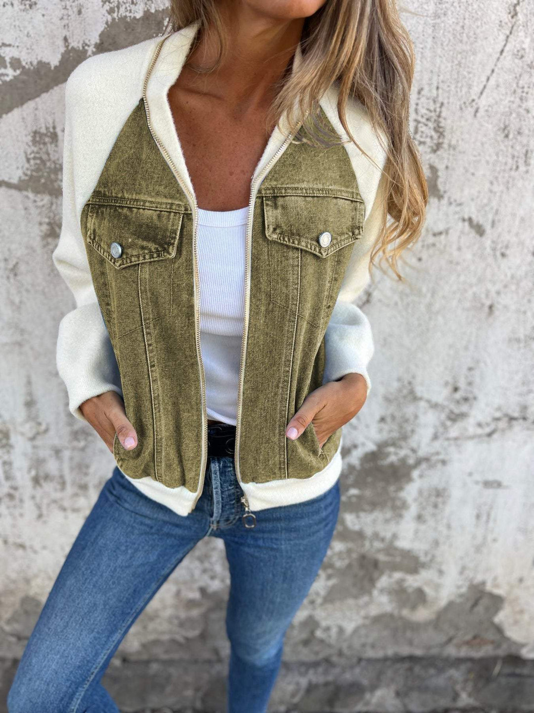 Weiche Reißverschlussjacke für Damen