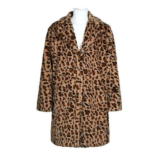 Leopard-Mantel in mittlerer Länge für Herren