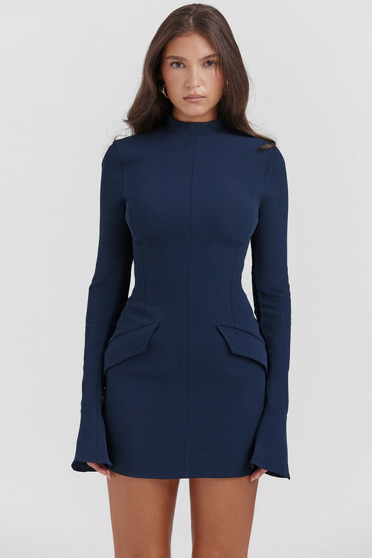 Marineblaues Minikleid für Damen