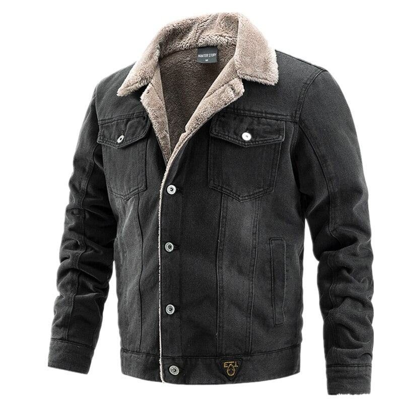 Herren-Denimjacke mit Innenfutter