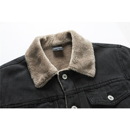 Herren-Denimjacke mit Innenfutter