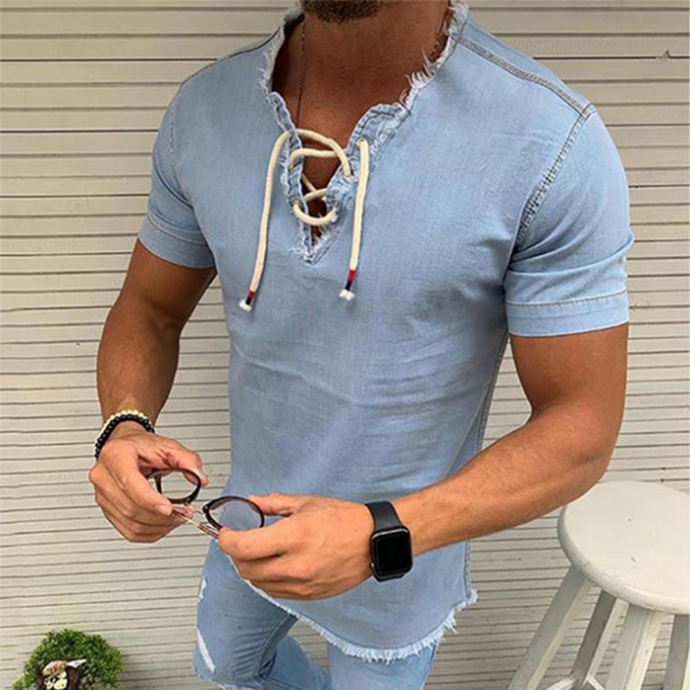 V-Neck Hemd für Herren