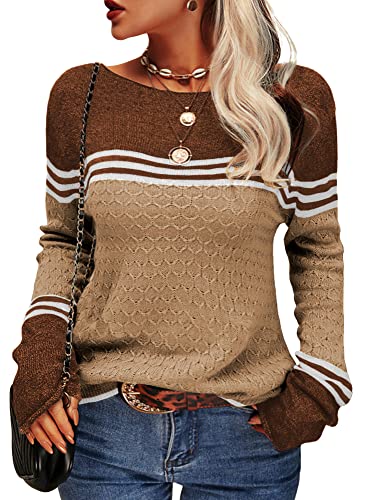 Farbblock-Pullover für Damen