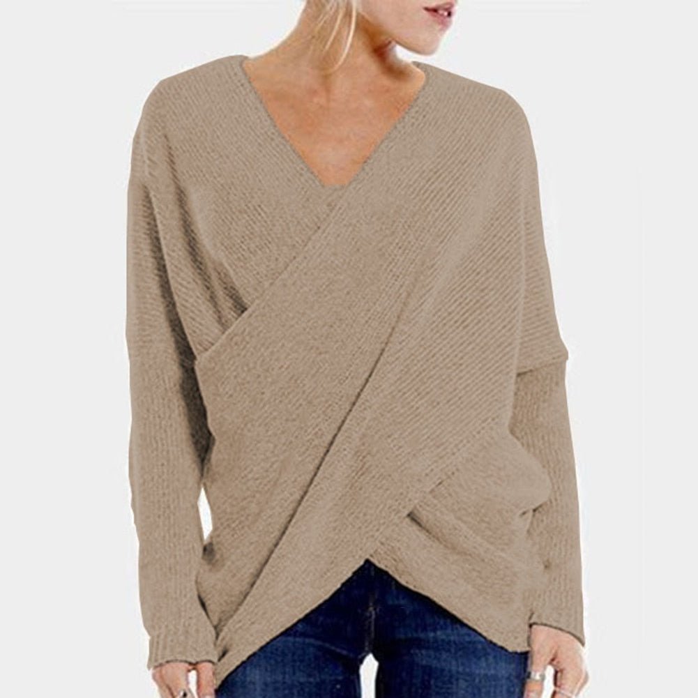 Damen Pullover mit Kreuzdetail